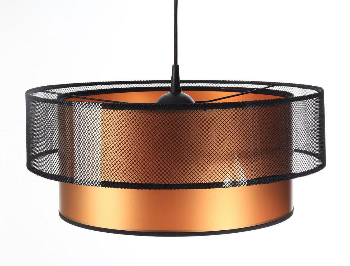 HÄNGELEUCHTE Kupfer 50/20 cm - Schwarz/Kupferfarben, Kunststoff (50/1/20cm) - ONZENO