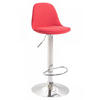 BARHOCKER Stoff Rot - Chromfarben/Rot, Textil/Metall (39/82/43cm) - CLP