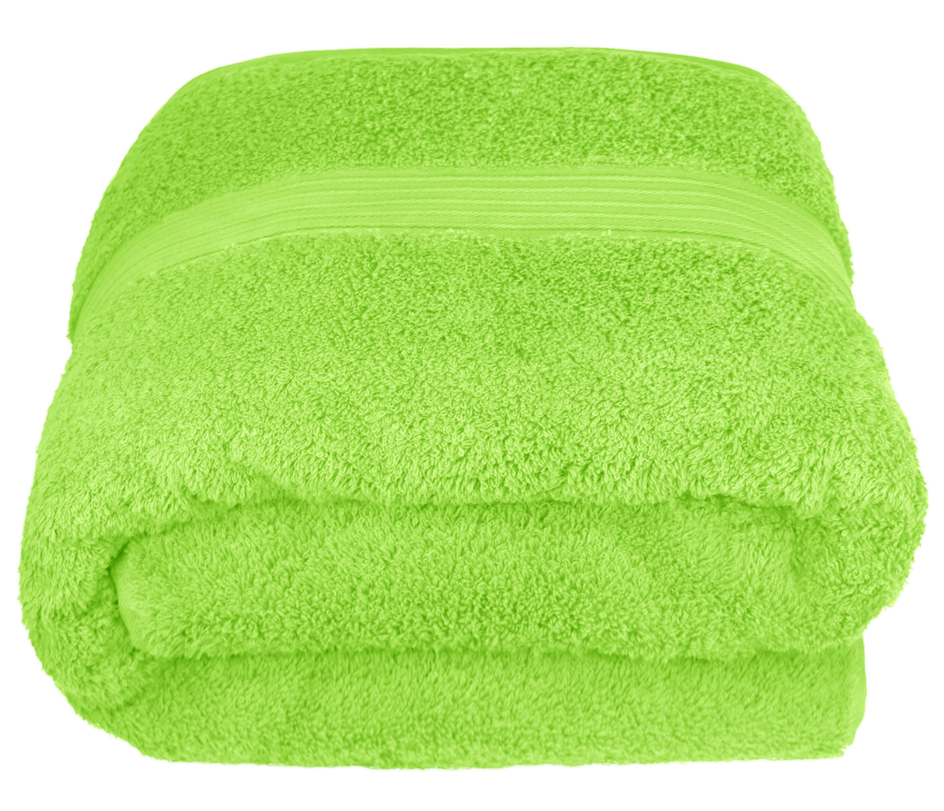 BADETUCH Linz Apfel Grün 100x200 cm - Hellgrün, Textil (100/200cm) - Lashuma