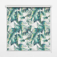 VNÚTORNÁ roleta - okenná roleta - roleta - 100x100 cm - Listy - zelená, plast (100/100/0.5cm) - TULUP