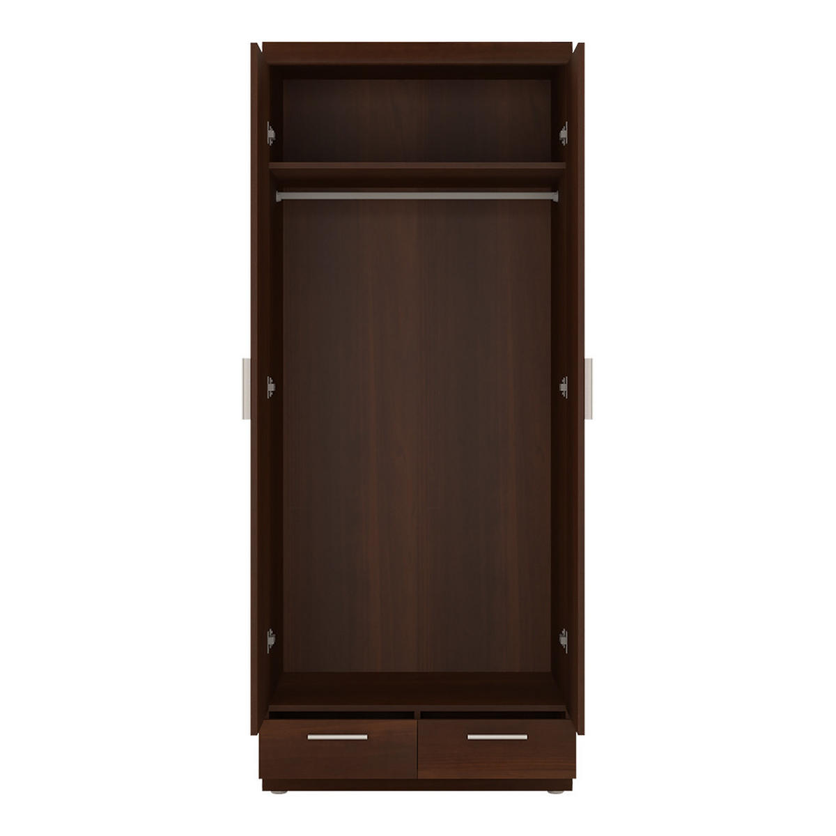 KLEIDERSCHRANK Imperia-129 - Braun, Holzwerkstoff (80/195/61cm) - Lomado
