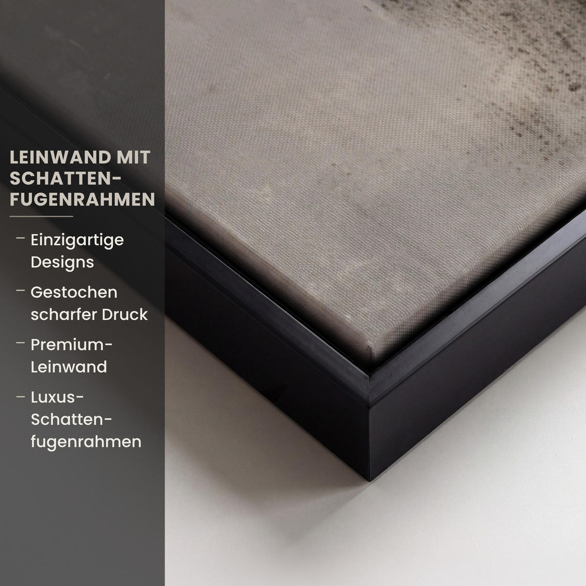 LEINWAND Bilder mit Rahmen - Abstrakt - Kunst - Grau - 60x90 - Hellgrau, Textil (60/90cm) - MuchoWow