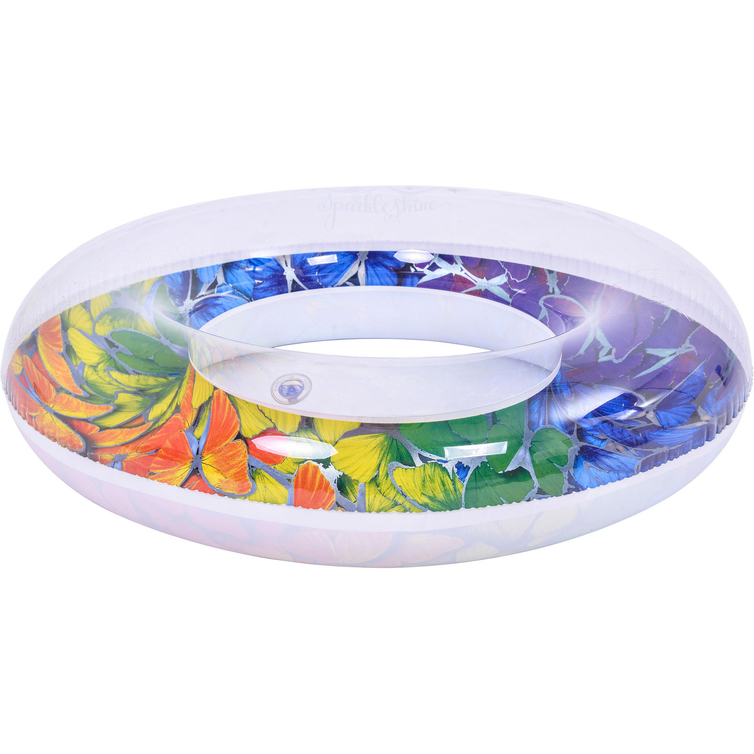SCHWIMMREIFEN Schmetterling Ø90 cm bunt mit Sicherheitsventil - Multicolor, Kunststoff (90/90cm) - Avenli