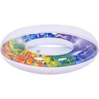 SCHWIMMREIFEN Schmetterling Ø90 cm bunt mit Sicherheitsventil - Multicolor, Kunststoff (90/90cm) - Avenli