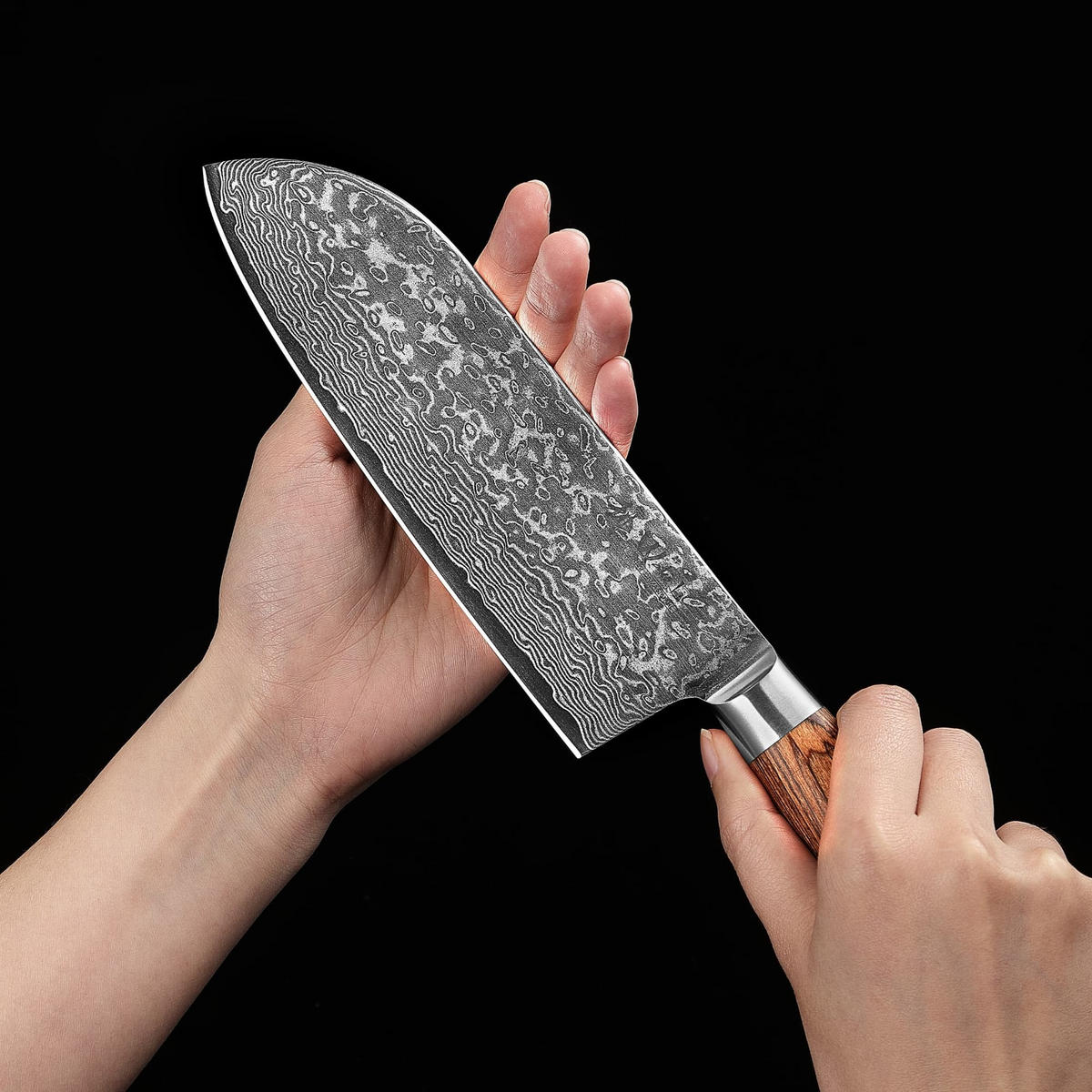 SANTOKUMESSER 17 cm - Braun, Holz/Metall (32cm) - Wakoli