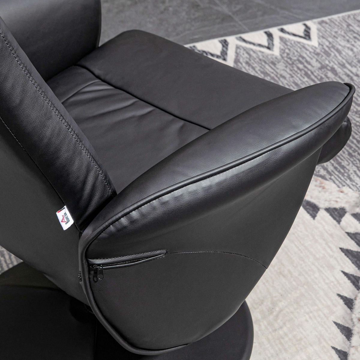 RELAXSESSEL 76/101/81 cm Schwarz aus Metall mit Liegefunktion - Schwarz, Metall (81/101/76cm) - OKMYHOME