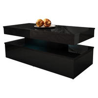 COUCHTISCH 120 Glossa 01 - Schwarz, Holzwerkstoff/Kunststoff (55/120/50cm) - MIRJAN24
