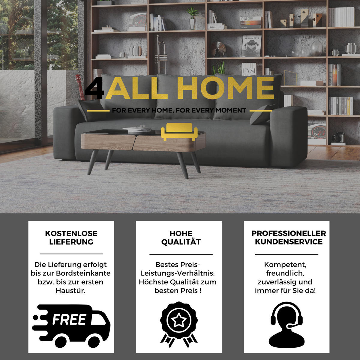 SOFA Bubi mit Bettkasten und Schlaffunktion, Velourstoff - Graphitfarben, Holzwerkstoff (242/85/95cm)