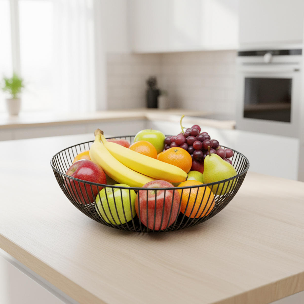 OBSTSCHALE - Schwarz, Metall (8cm) - Relaxdays