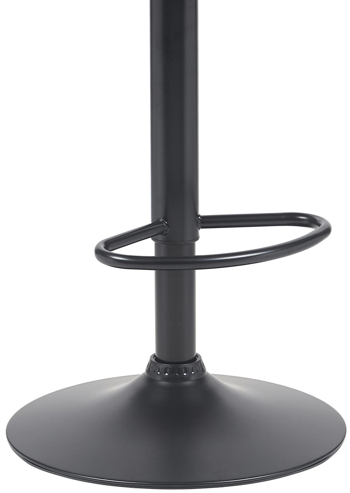 BARHOCKER Metall Walnuss/Schwarz - Walnussfarben/Schwarz, Textil/Metall (55/93/51cm) - CLP