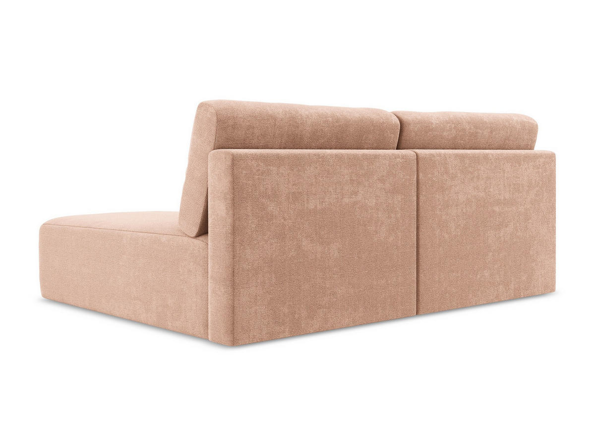 ECKSOFA mit Schlaffunktion rechts Chenille Stoff Pink - Pink/Koralle, Kunststoff/Textil (210/149cm) - Makamii