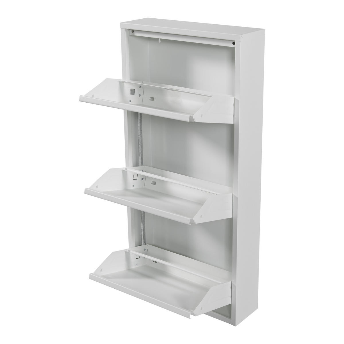 SCHUHKIPPER Sokndal - Weiß, Metall (50/104/15cm) - [en.casa]