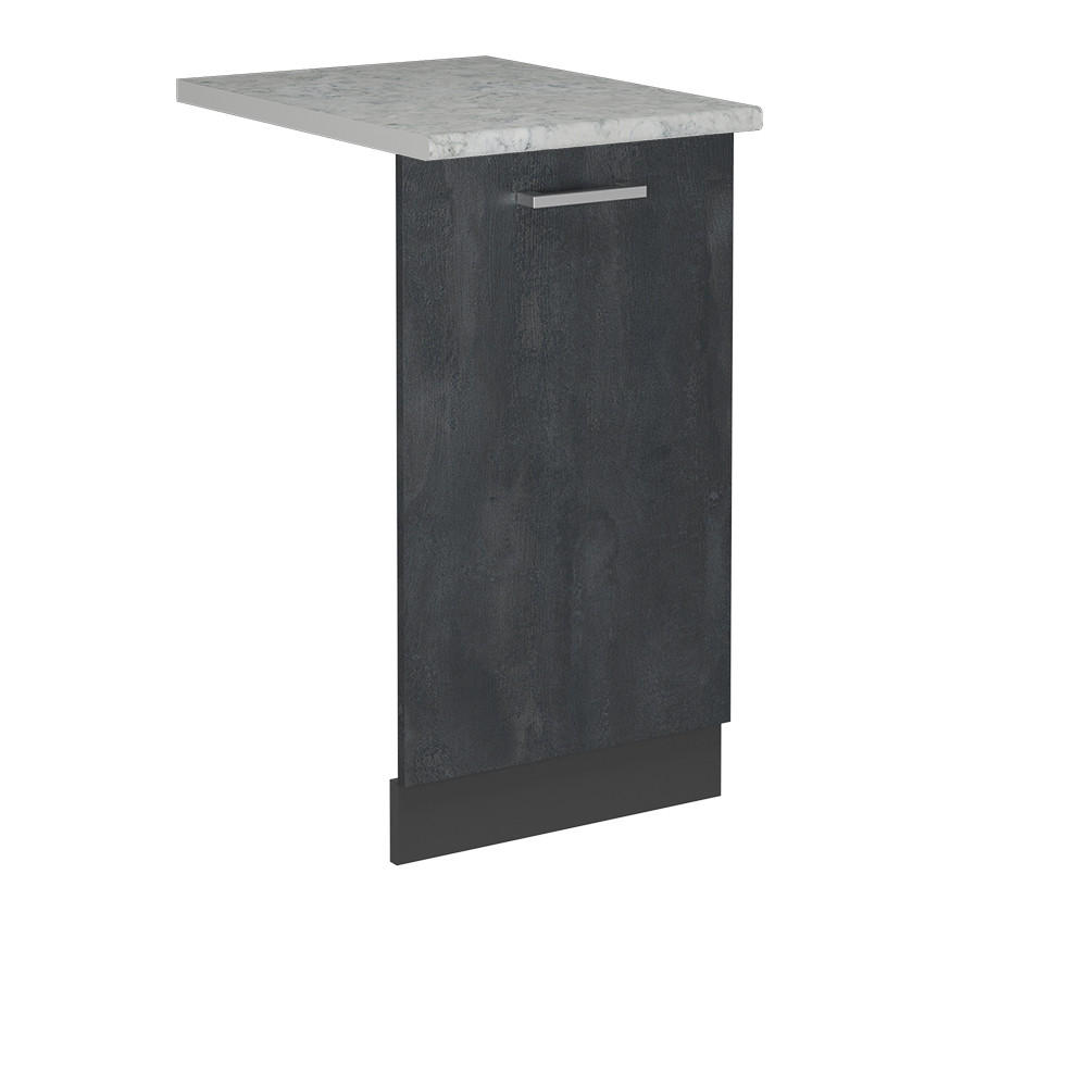 GESCHIRRSPÜLBLENDE R-Line Schwarz Beton 45 cm , AP Marmor - Anthrazit/Schwarz, Holzwerkstoff (45/81.8/1.6cm) - Vicco