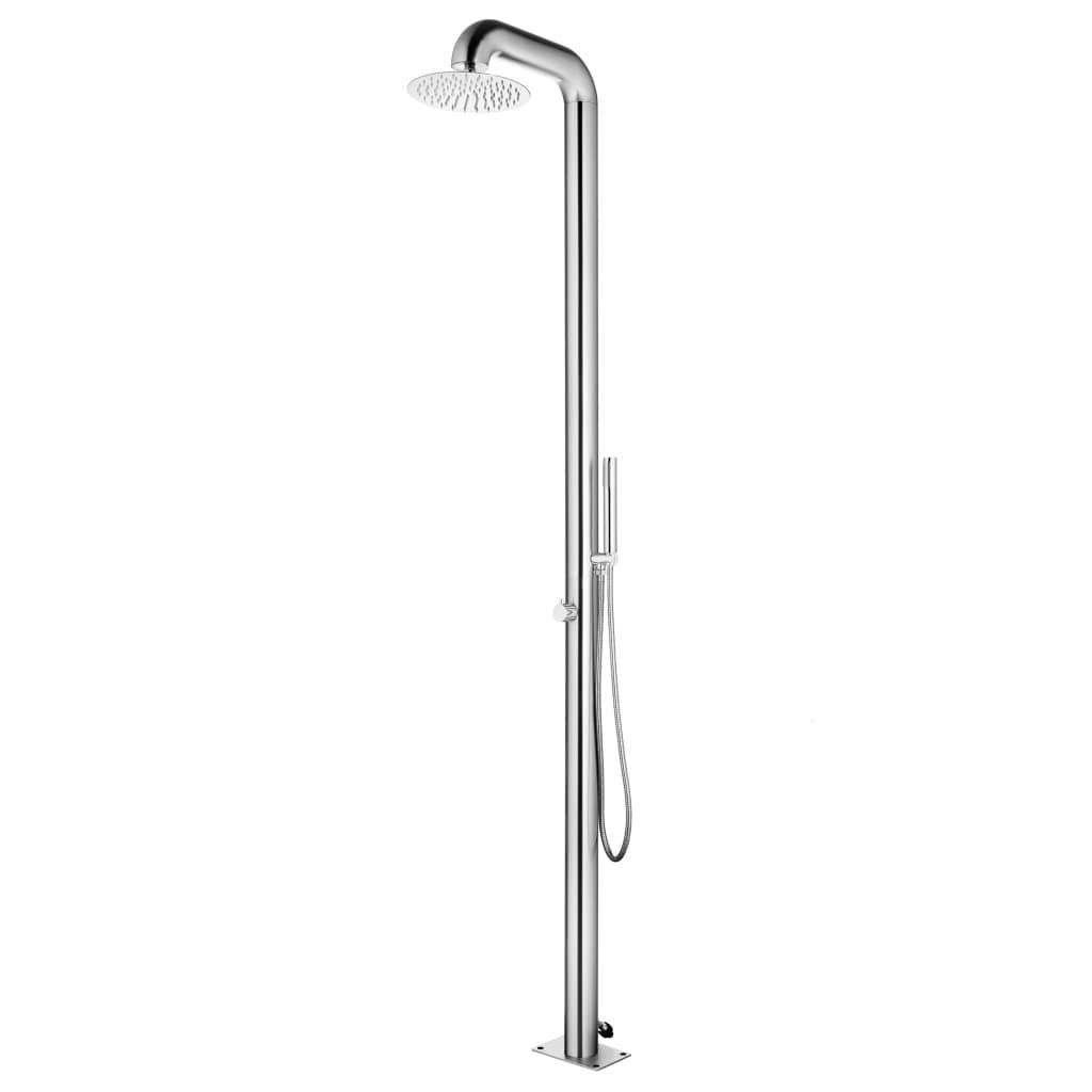vidaXL Gartendusche Silber 12x225x20 cm