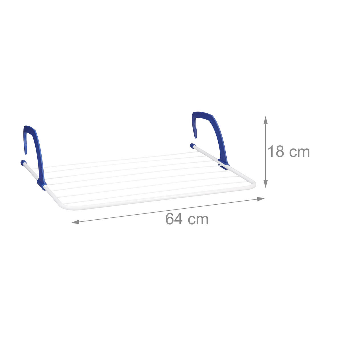 ZÁVESNÝ sušič - biela, kov/plast (64/18/70cm) - Relaxdays