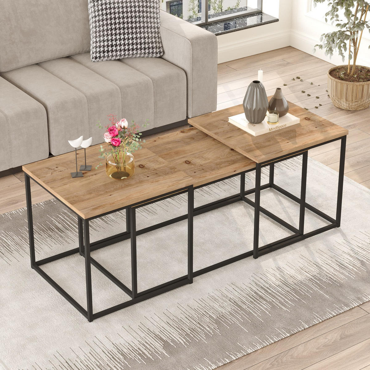 COUCHTISCH vg9 Braun - Braun, Holz (90/45/44cm) - Habitat Garten