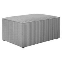 POLSTERHOCKER Karl Cord - Hellgrau/Schwarz, Holz/Kunststoff (60/38/45cm) - MIRJAN24