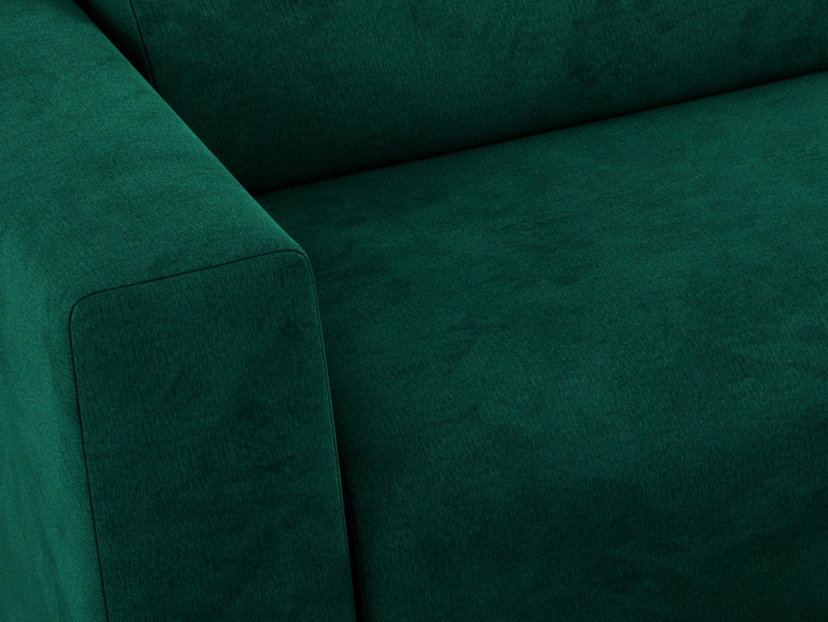 ECKSOFA PASADENA Dunkelgrün Velvet - Links Seite - Dunkelgrün/Schwarz, Kunststoff/Textil (288/180cm) - MKS