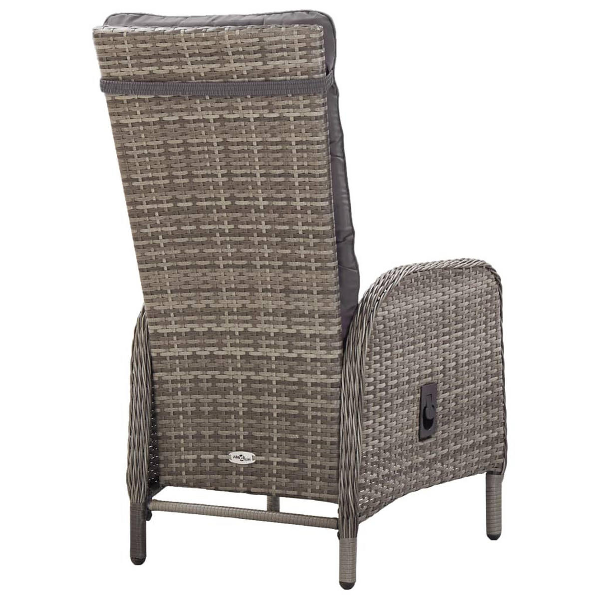 GARTEN-ESSGRUPPE 11Er Set Poly Rattan Grau - Grau, Kunststoff - vidaXL