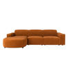 ECKSOFA Cursal Round L-Form, Stoff Salvador, Braun, Links - Braun, Holz (284/166cm) - Kaiser Möbel
