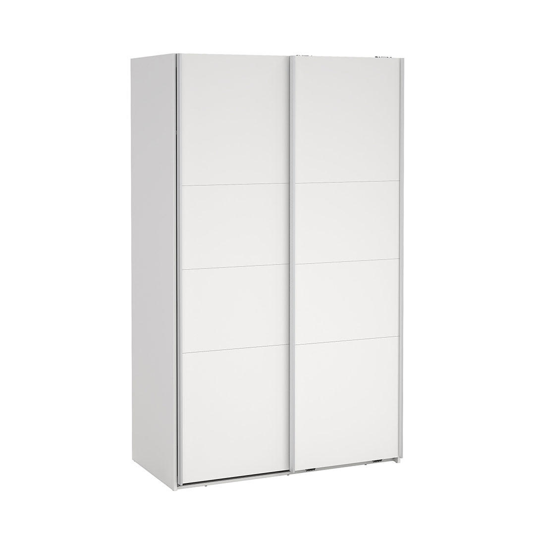 SCHIEBETÜRENSCHRANK, Catania, Weiß, Holzwerkstoff, 119 x 67 x 201 cm - Weiß, Holzwerkstoff (119/201/67cm) - ebuy24