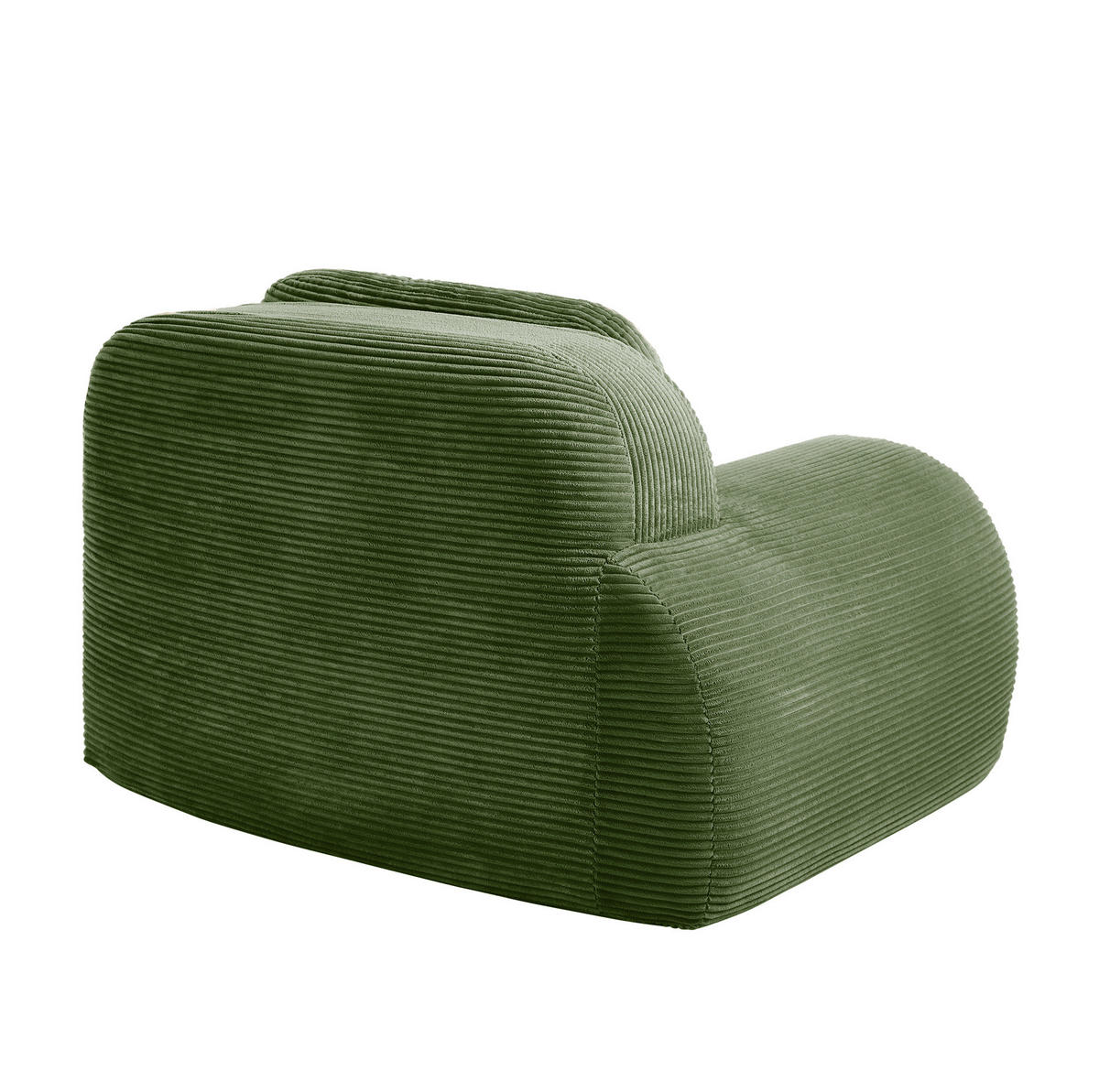ECKSOFA 104/103/75 cm grün aus Cordstoff modular und montagefrei - Grün, Textil (103/104cm) - OKWISH
