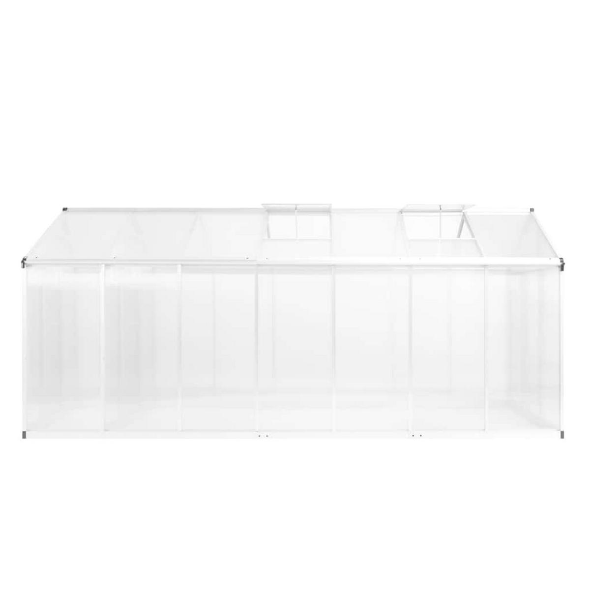 GEWÄCHSHAUS Aluminium 421x190x195 cm 15,6 m³ - Transparent, Textil (190/195/421cm)