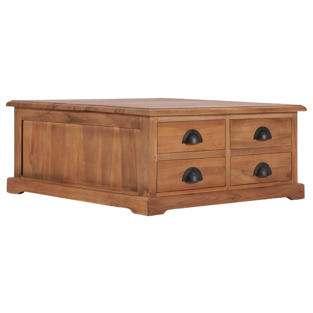 COUCHTISCH 68 x 68 x 30 cm Teak - Braun, Holz (68/68/30cm) - furnicato
