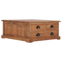 COUCHTISCH 68 x 68 x 30 cm Teak - Braun, Holz (68/68/30cm) - furnicato