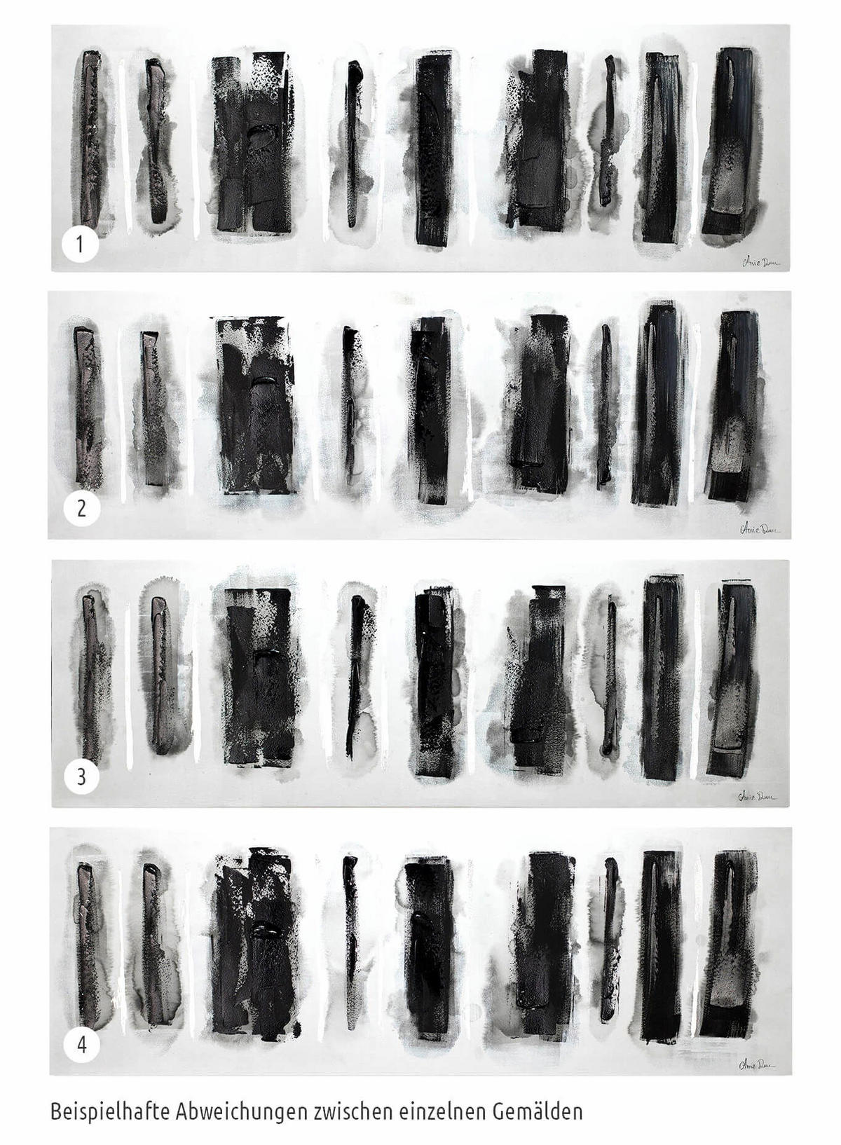 ACRYLBILD HANDGEMALT 150/50 cm - Schwarz, Holz/Textil (150/50cm) - KUNSTLOFT