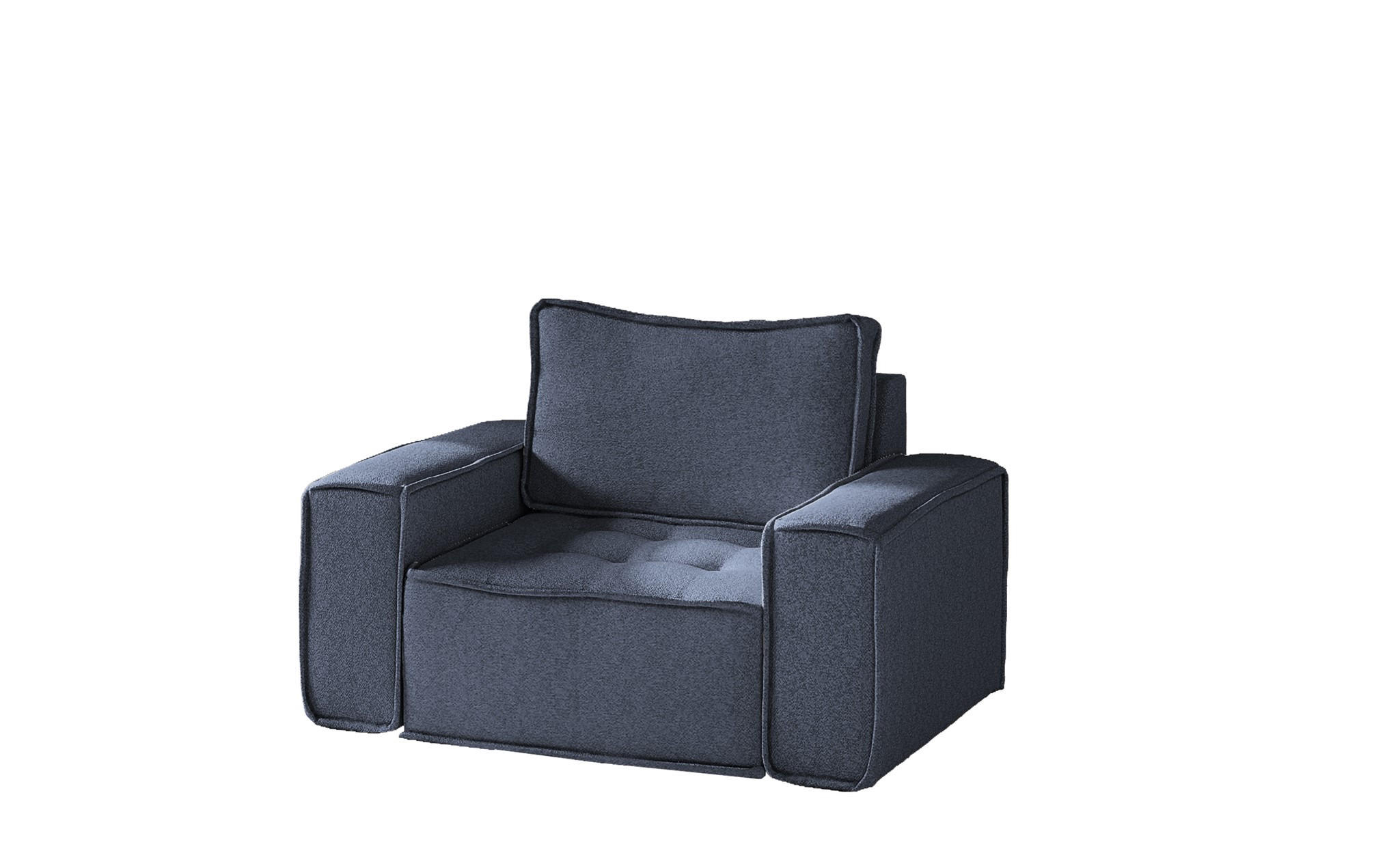 SESSEL Sande In Raven - Blau, Holzwerkstoff/Textil (132/85/90cm) - Fun Möbel