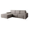 ECKSOFA Bella L, Seite: Links - Schwarz/Grau, Holz/Kunststoff (258/168cm) - MIRJAN24
