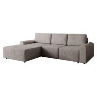 ECKSOFA Bella L, Seite: Links - Schwarz/Grau, Holz/Kunststoff (258/168cm) - MIRJAN24