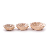 KORB-SET Kayla 3-teilig verschiedene Größen, wasserdicht naturfarben - Silberfarben, Naturmaterialien (12cm) - CREEDWOOD