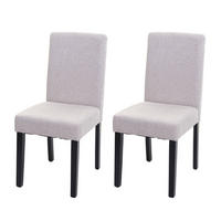 ESSZIMMERSTUHL Beige, Dunkelbraun 2er-Set - Beige/Dunkelbraun, Textil (43/90/56cm) - MCW