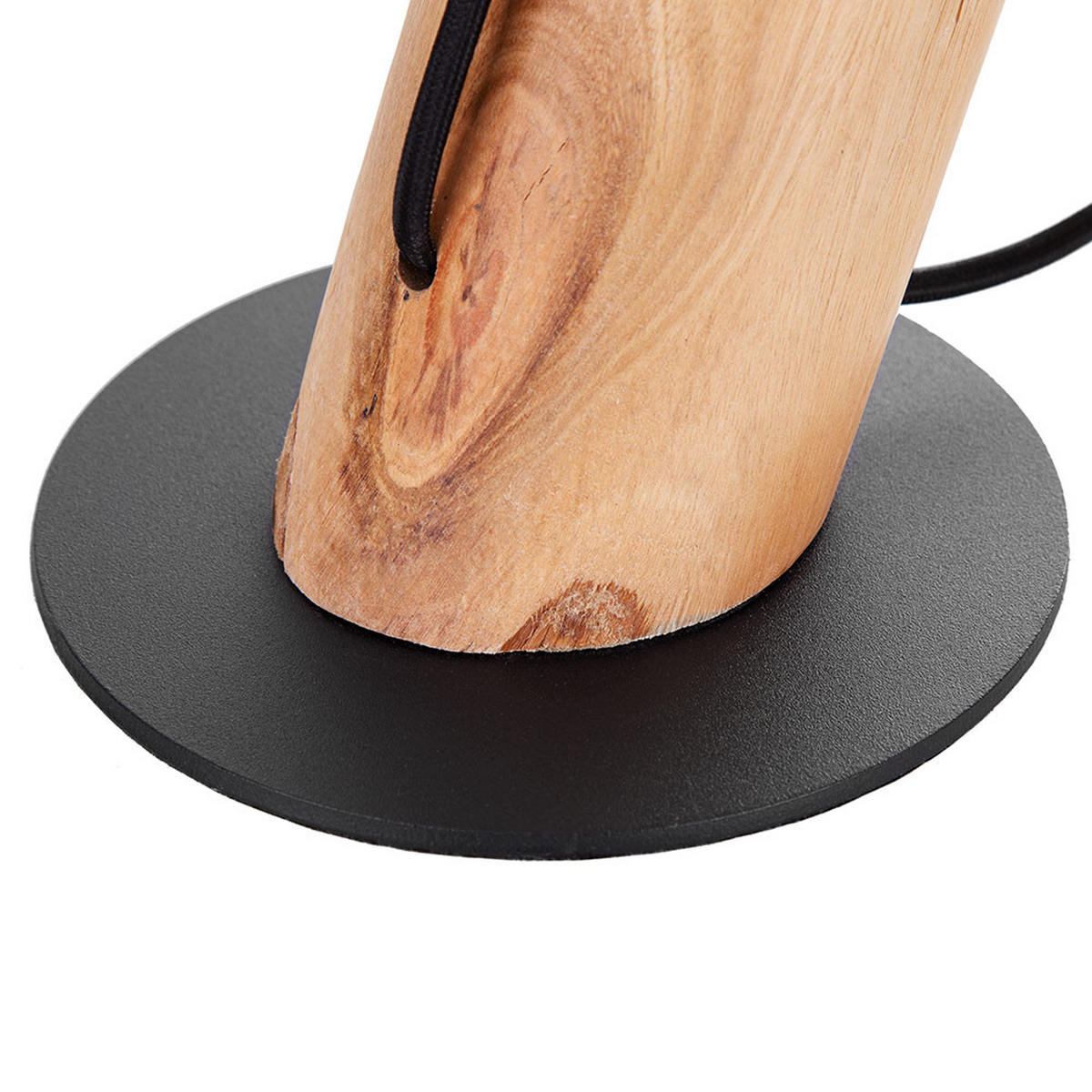 TISCHLEUCHTE Metall Eukalyptusholz Braun - Braun, Holz (16/8/28.2cm)