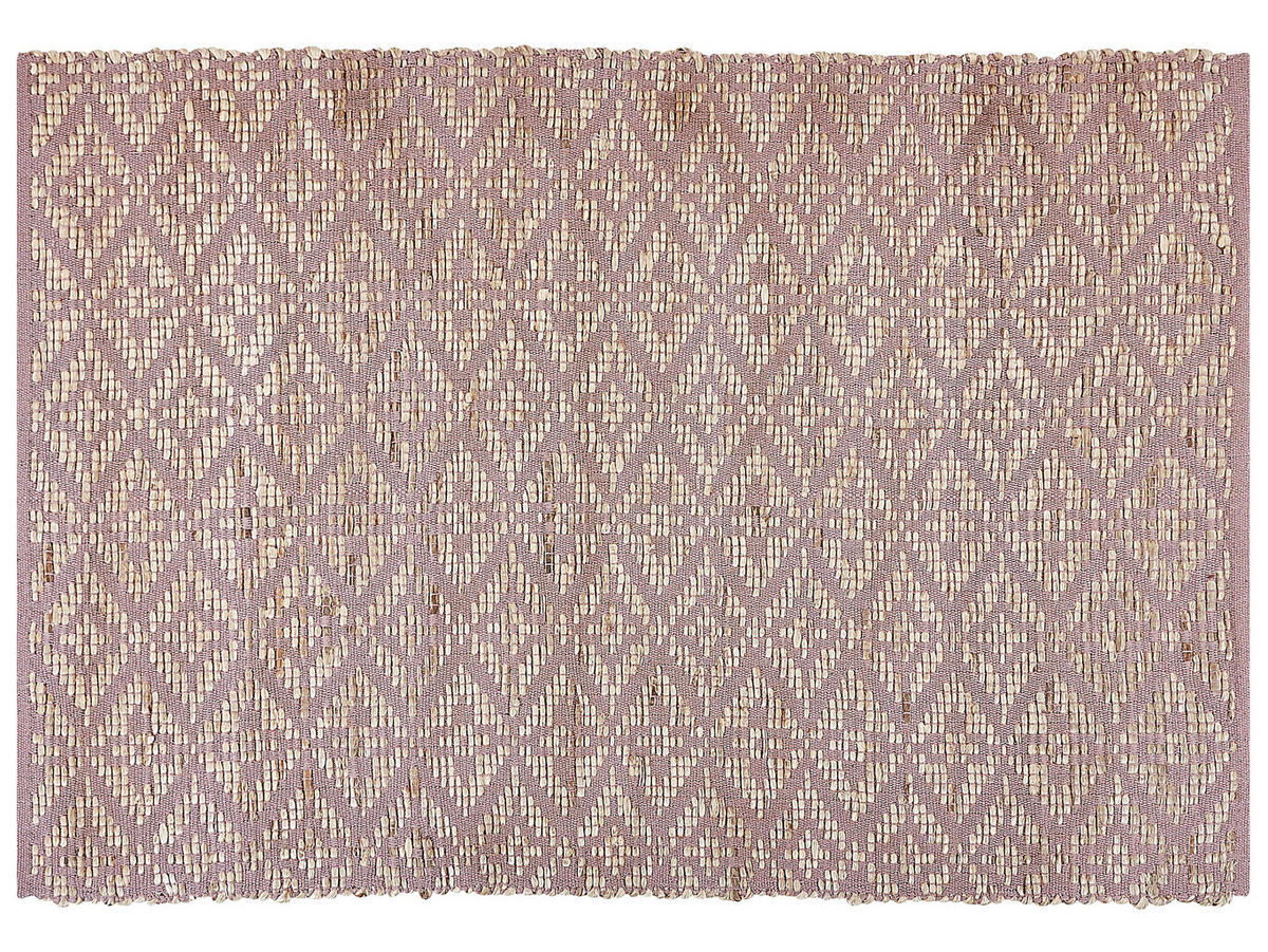 TEPPICH geflochten Gerze 230/160 cm - Pink, Textil (160/230cm) - Beliani