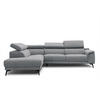 ECKSOFA FIERO 5-Sitzer, grau - Schwarz/Grau, Holzwerkstoff/Textil (158/269cm) - Courtois Laville