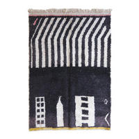 BERBERTEPPICH aus reiner Wolle 167x 250 cm - Schwarz, Naturmaterialien (167/250cm) - AFK Living