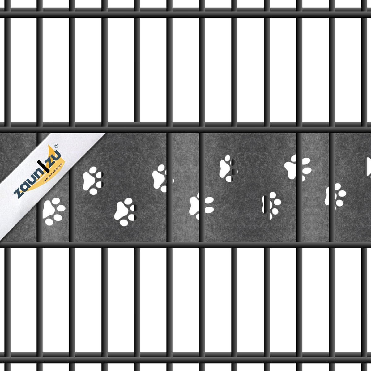 SICHTSCHUTZSTREIFEN Design Vlies Dekor Tapsi Einzelstreifen Schwarzgrau 2,55m - Schwarz, Kunststoff (260/19cm) - ZAUN|ZU