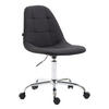 DREHSTUHL Stoff schwarz - Chromfarben/Schwarz, Textil/Metall (47/79/56cm) - CLP