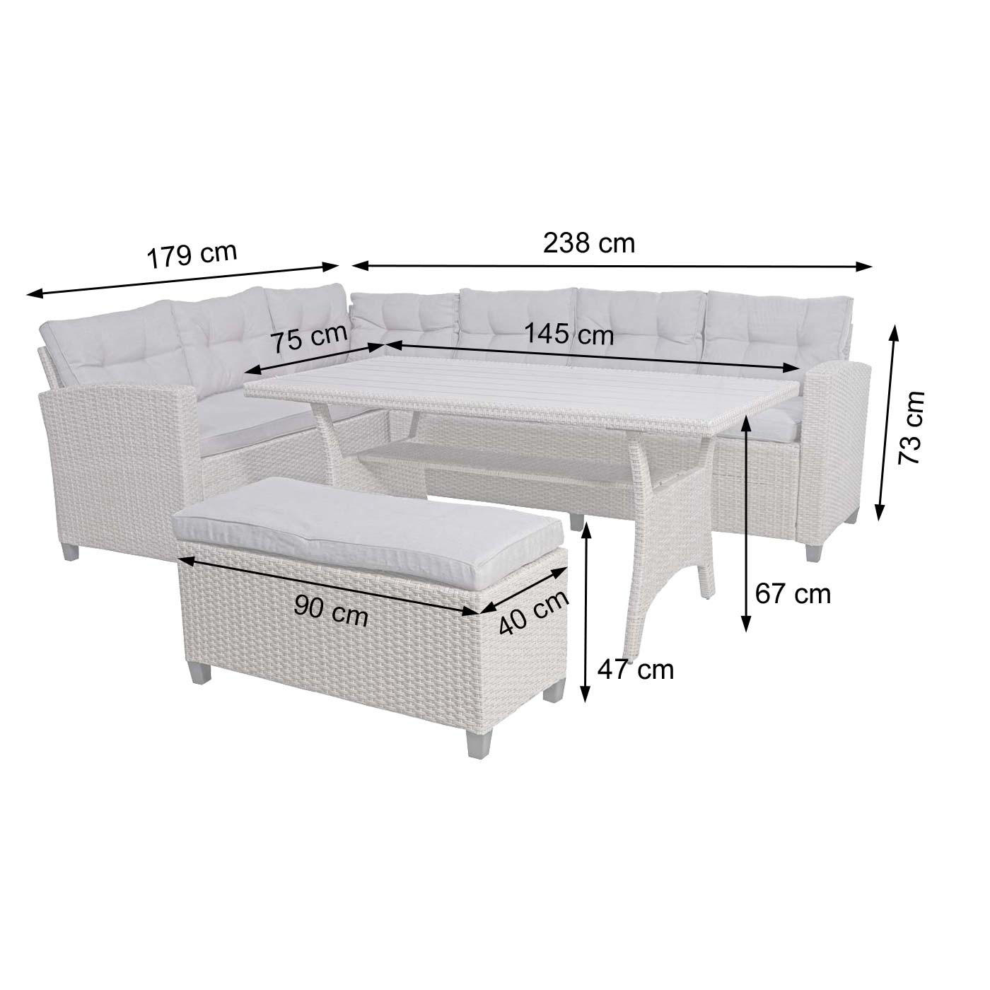 POLY GARNITUR Grau - Grau, Kunststoff - MCW