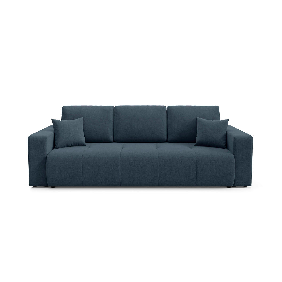 SOFA Giulia 3 Sitzplätze Blau - Blau, Holz (244/82/102cm) - Petits-meubles