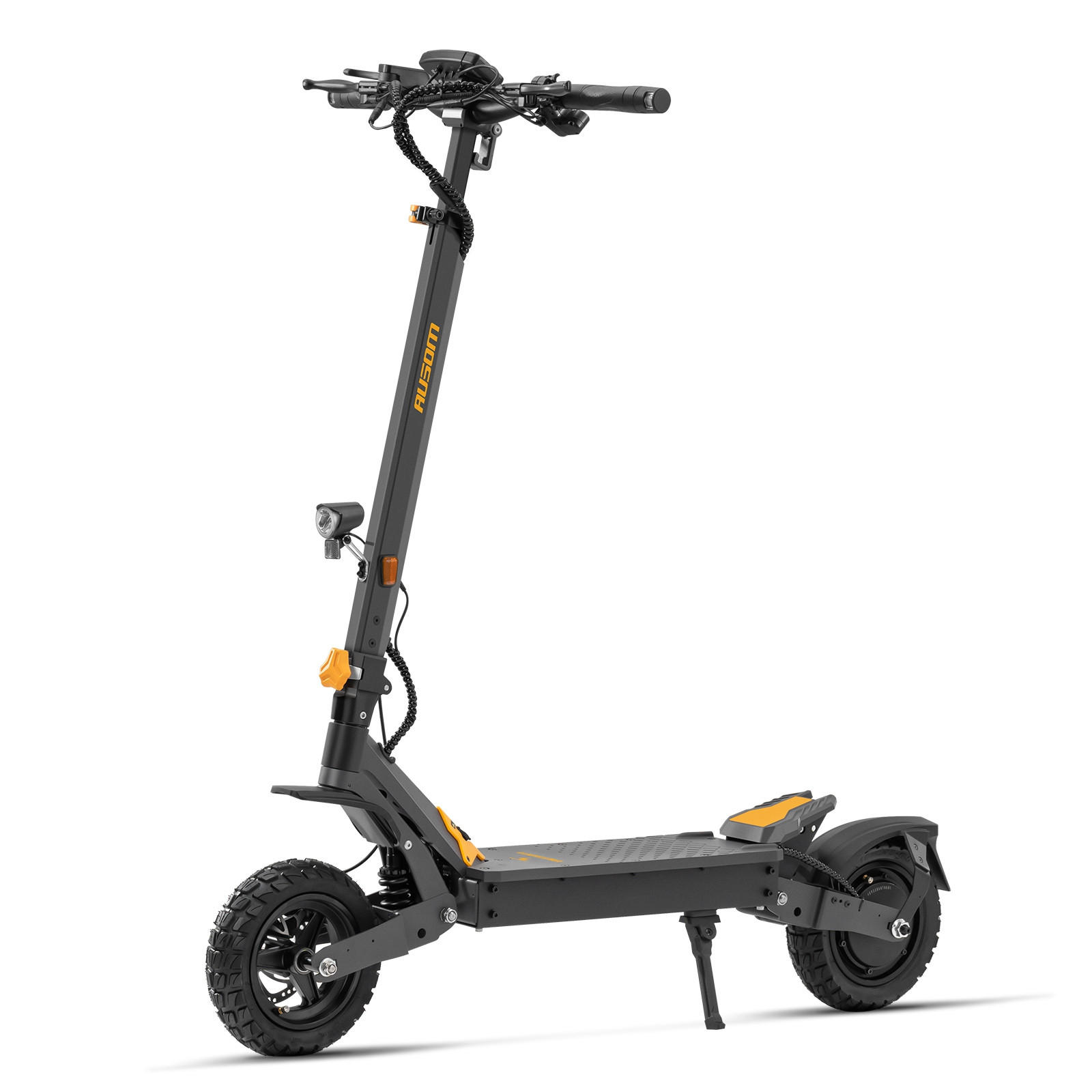E-SCOOTER Ausom L1 ABE 20.8Ah mit 930W Spitzenleistung, 90 km Reichweite, E-ABS Scheibenbremsen, NFC-Entsperrung, faltbarer Elektroroller mit ShocFr - Grau, Metall (62cm)