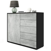 KOMMODE Ben Front in Beton Oxid Optik - Hellgrau, Holzwerkstoff (79/74/36cm) - Vladon