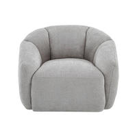 SESSEL mit gerader Rückenlehne - 1 Person - Stoff - Hellgrau - - Hellgrau, Textil (93/73/89cm) - Vente-Unique