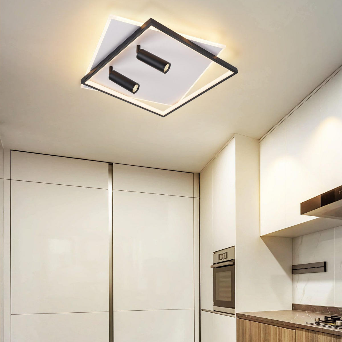 LED-DECKENLEUCHTE Dillon 50/50/13cm - Weiß, Metall (50/50/13cm) - Nettlife