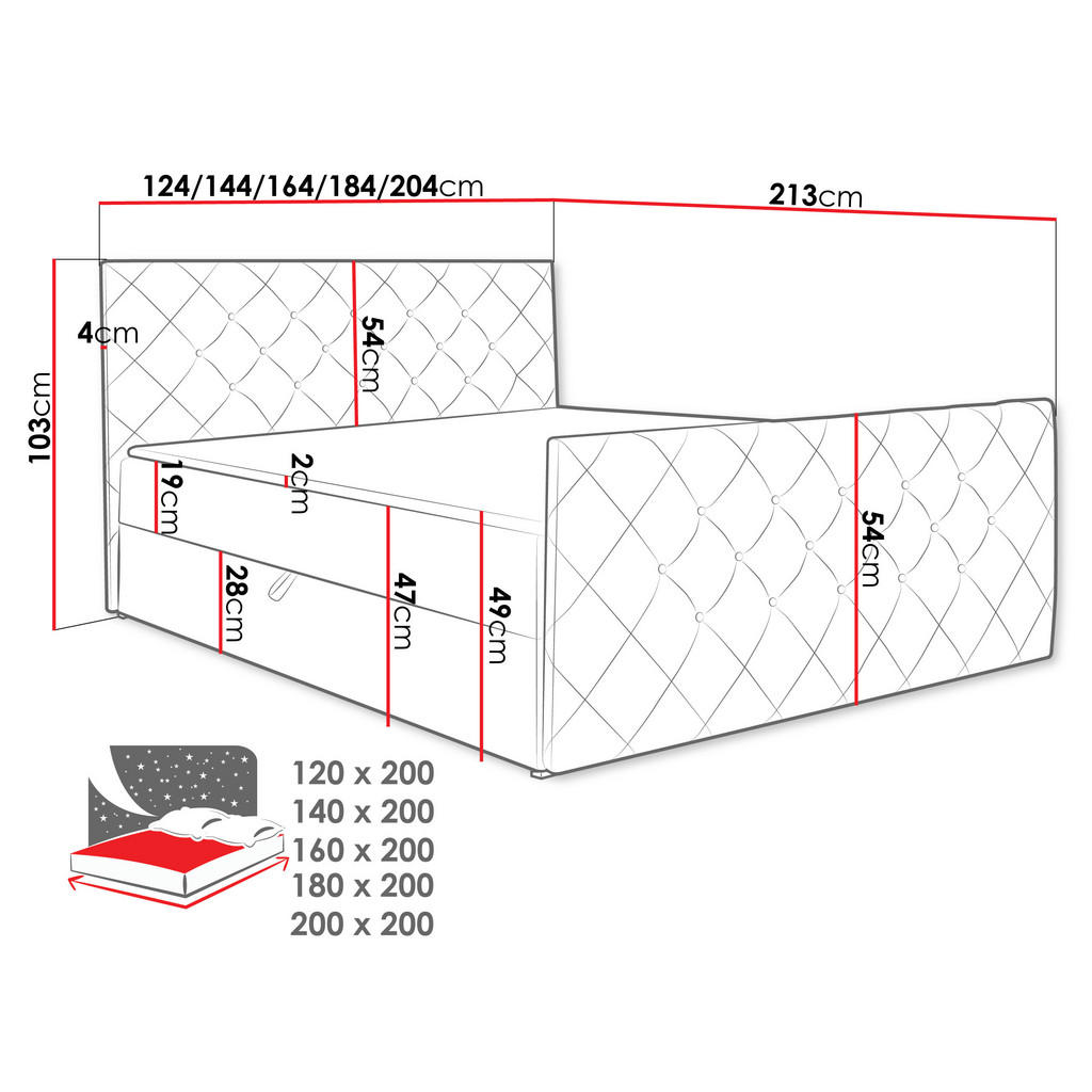 Thumbnail - Mirjan24 Boxbett, Natur, Holz, H3, 160x200 cm, Schlafzimmer, Betten, Boxspringbetten