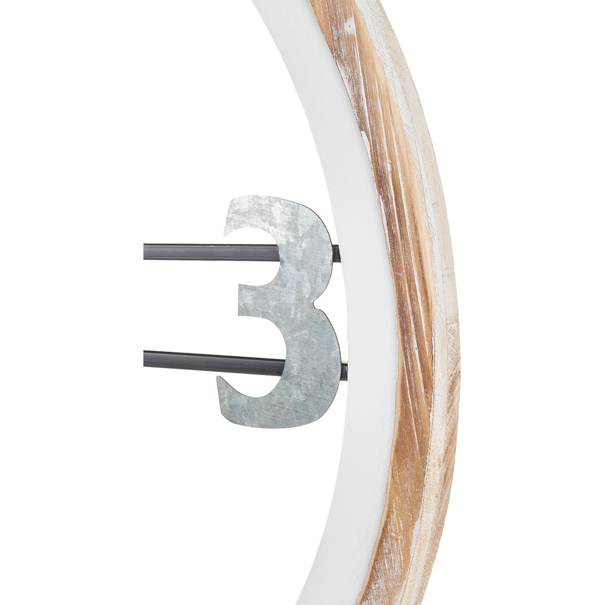 WANDUHR Hellbraun Mesillas - Hellbraun/Silberfarben, Holzwerkstoff (60/60/3cm) - Beliani
