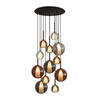 GALERIELEUCHTE Belluna 12-flammig Mehrfarbig Ø 14/24cm - Multicolor, Glas (24/24/45cm) - s.luce